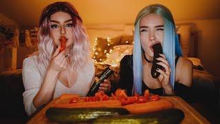 ASMR eating vegetables with Cherrie Velvet