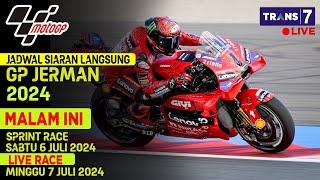 Jadwal Siaran Langsung Sprint Race MotoGP Jerman 2024 MALAM INI Live Trans 7 - MotoGP