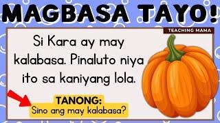 MAGBASA TAYO  PAGSASANAY SA PAGBASA NG TAGALOG  FILIPINO READING FOR KINDERGARTEN  TEACHING MAMA
