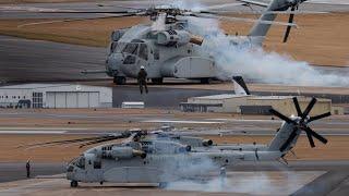 3 CH-53K KING Stallions Cold Starts Idle