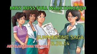 Miss Ross Full Walkthrough  Summertime Saga 0.20.14  Art Class Teacher Complete Quest