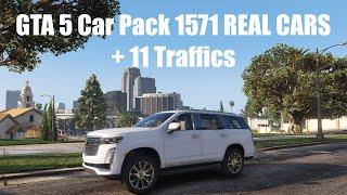 GTA 5 Car Pack 1571 REAL CARS + 11 Traffics