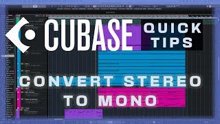 How To Convert a Stereo Track to Mono in Cubase Cubase 12 quick tips