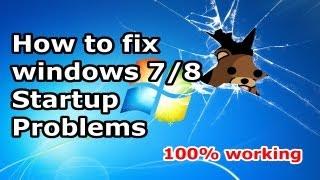 How to Fix Windows 7  windows 8  10 Start-up Problems - Blackscreen - Bootloop HD