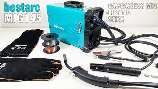 bestarc MIG145 Welder Gas Gasless Flux Core MIG Welder and Cutter unboxing