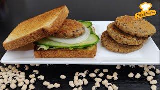 Blackeyed Bean Patties  Beans Patties  Vegan Sandwich  Bean Sandwich