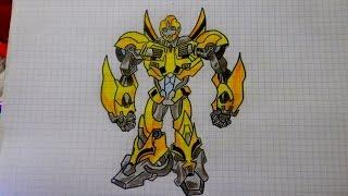 Как нарисовать Трансформера Бамблби #94  How to draw Transformers Bumblebee