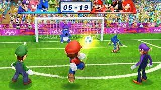 Mario & Sonic At The London 2012 Olympic Games Football Mario Luigi Shadow and Knuckles