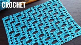 Интересный универсальный УЗОР КРЮЧКОМ легкое ВЯЗАНИЕ для новичков EASY Crochet for beginners