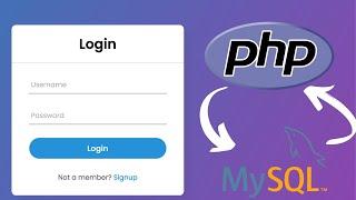 Signup and Login System with PHP and Mysql  PHP Authentication  2024