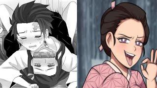 Nezuko está enamorado de Tanjiro  Comic dub  Anime Animation