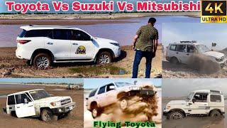 Extreme Mud Offroading  Fortuner Vs Pajero Vs Jimny Surf   Revo  Hilux  Toyota fortuner muddy