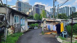 Walking through the Slums of Seoul Guryong Village  4K Korea Walking Tour