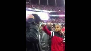 Bobby V at the Atlanta Falcons game in the Georgia Dome