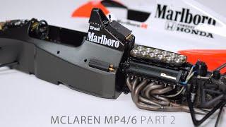 Building Sennas MP46 PART 2 McLaren Fujimi 120 F1 Scale Model