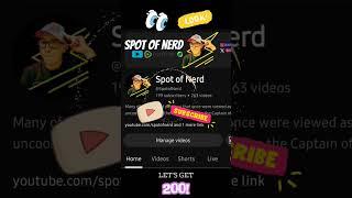 Were so close to 200 Please show the love and support for #spotofnerd