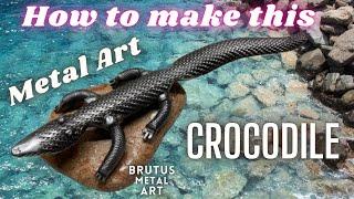 Turning a blunt Wood Rasp into a Metal Crocodile Sculpture - Unique Metalworking Art