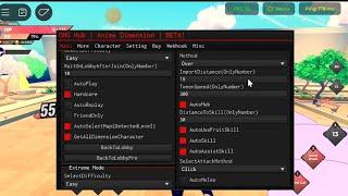 Anime Dimensions OP Script - Auto Dodge No Damage Lucky Drop Instant Kill Mob & Boss more