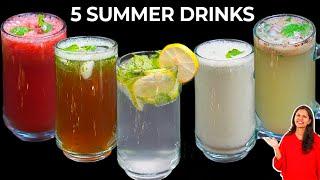 5 Easy Summer Drinks जो आपको गर्मियों में तरो ताज़ा कर दे  5 Summer Drinks Recipe  Kabitaskitchen