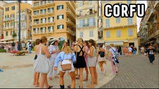 Corfu Greece explore Corfu Town   Walking Tour 4K 60fps