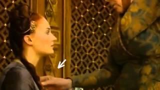 GAME OF THRONES Queen of thorns the moment she grabs the strangler off Sansa neck