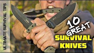 Top 10 BEST Survival Knives - Mora  Gerber  ESEE  TOPS  Ka-Bar  - Best Blades