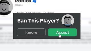 Roblox Just Banned Himself