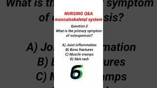 MUSCULOSKELETAL SYSTEM NURSING QUESTIONS AND ANSWER NCELX PROMETRICHAADMOH #VIRALSHORT #NCELX