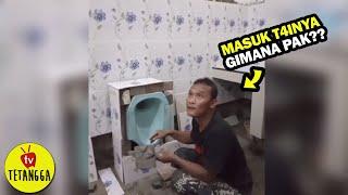 Gak Digaji Seminggu Kuli Bangunan Bikin WC di Dinding. Ekspresi Mandornya Ngakak
