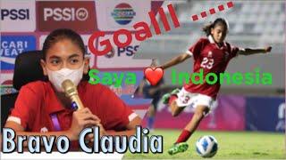 Claudia 13 Tahun Bikin Sejarah Bikin Goal dan Menang lawan Singapore