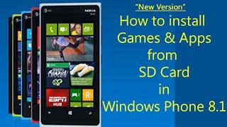 How to install games from SD card in Windows Phone 8.1 for Nokia lumia HTC phones?