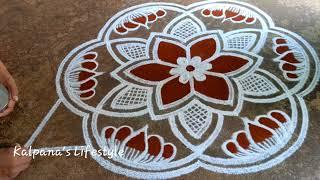 Chithira Pournami Special flowers padi Kollam Easy Rangoli Pandaga Muggulu