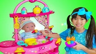 Emma Pretend Play w Little Cry Baby Doll Nursery Play House Playset