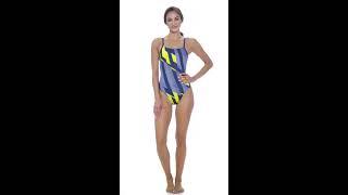 Speedo Womens Endurance+ Pinstripe Flight Flyback One Piece Swimsuit  SwimOutlet.com