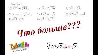 Сравнение иррациональных выражений n-й степени. Алгебра 10 класс. Математика. Образование.