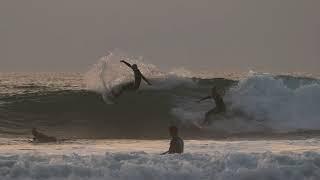 Surfing Golden Watergate Bay