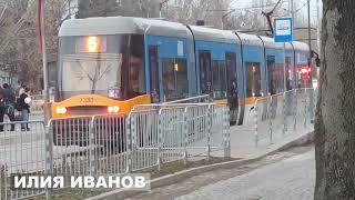 Реновираното трасе на трамвай 5 София  The renovated route of tram 5 Sofia