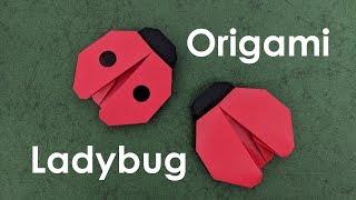 Origami Tutorial Ladybug  Ladybird Michał Kosmulski