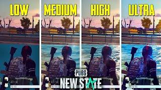 PUBG New State  LowMediumHighUltra Graphics AndroidIOS