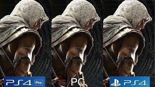 Assassins Creed Origins - PS4 vs PS4 Pro vs PC Graphics Comparison 4K60FPS