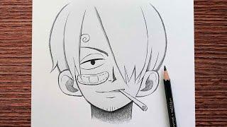 How to draw Sanji  Easy anime sketch  Easy to draw