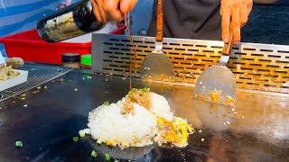 Amazing Egg Fried Rice Skill   饒河夜市驚人的鐵板炒飯技能  台湾鉄板チャーハン - Taiwanese Street Food