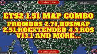 ETS2 1.51 MAP COMBOPROMODS 2.71RUSMAP 2.51ROEXTENDED 4.3ROS v13.1 and more....