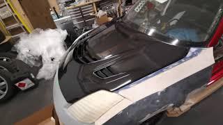 350z V8 LS3 Fly1 motorsports carbon hood bonnet unboxing