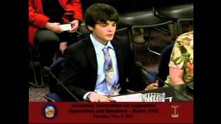 Riley Roberts testifies in favor of Marriage Equality