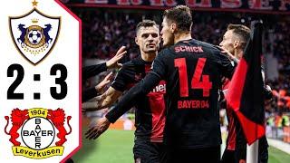 Bayer Leverkusen vs Qarabağ 3-2 HIGHLIGHTS & Goals  Patrik Schick goal +98  Europa League 2024