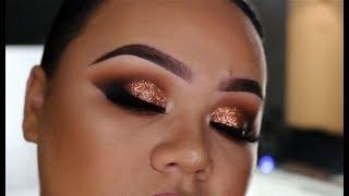 Copper Glitter Eyes Makeup Tutorial