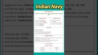 Indian Navy New vacancy 2023  Indian Navy SSR Indian Navy MR  @srkitech.