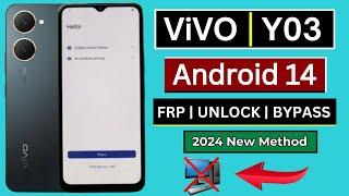 ViVO Y03 FRP Bypass Android 14 Without PC  ViVO V2332 Google Account Bypass New Method 2024
