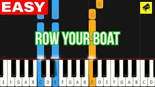 Row Your Boat  VERY EASY Slow Nursery Rhyme Piano Tutorial for Beginners